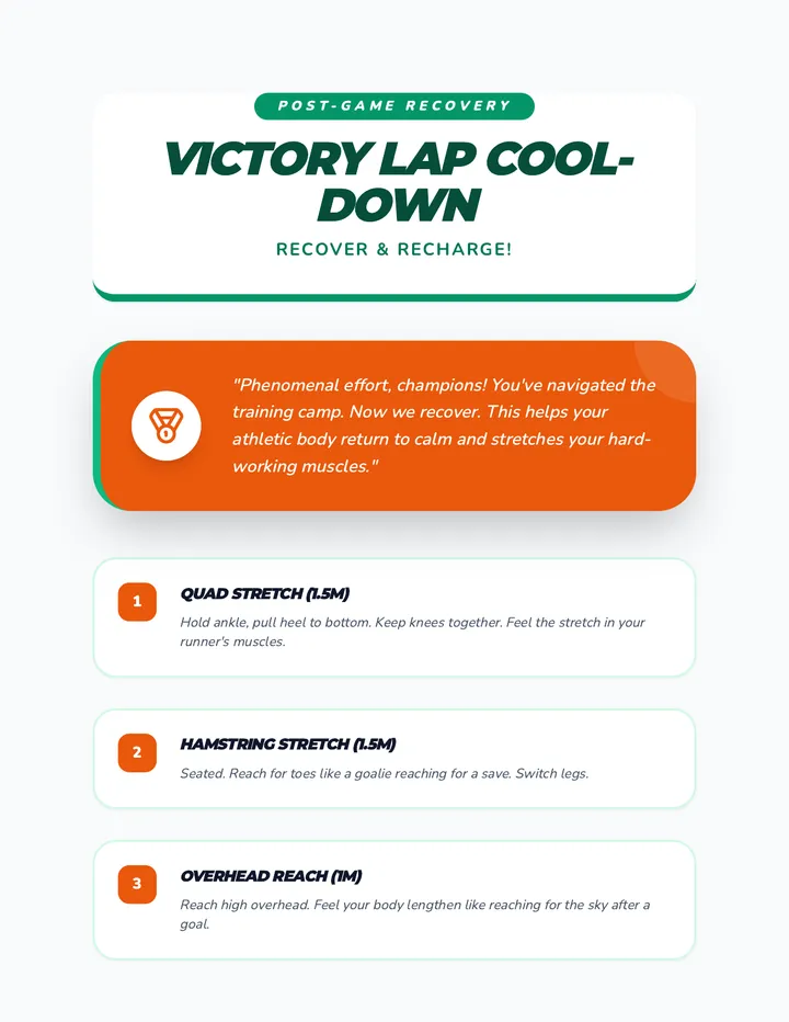 Victory Lap Cool-Down Activity Sheet