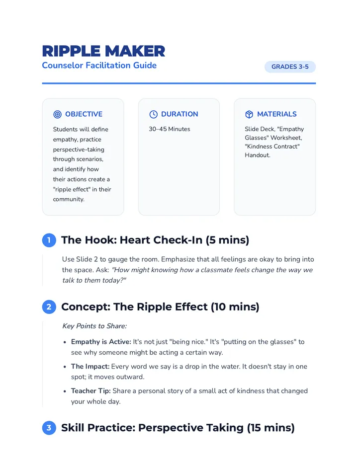 Ripple Maker Teacher Guide