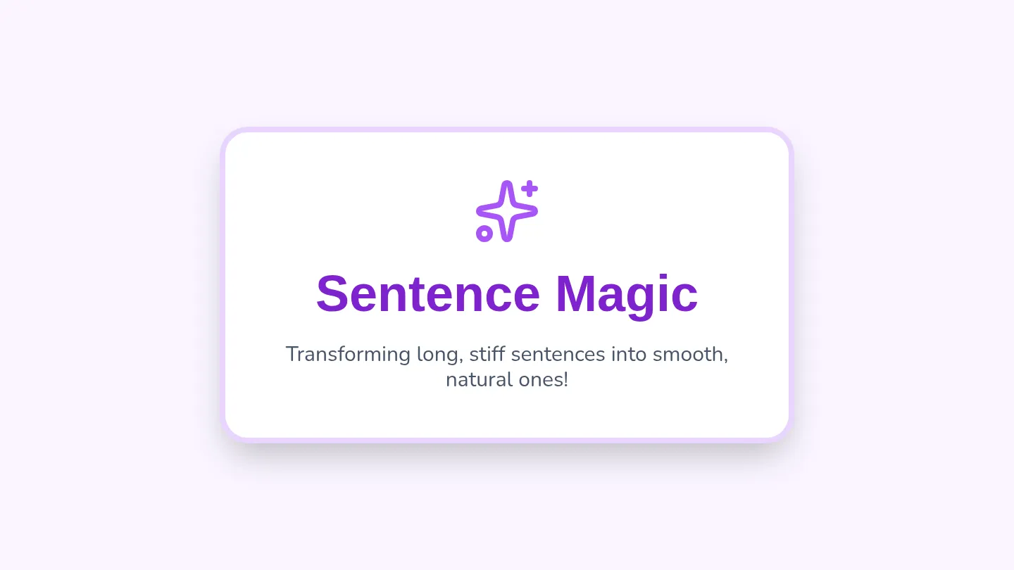 Sentence Magic Slides