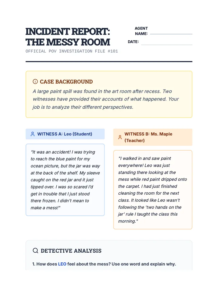 Incident Report Worksheet