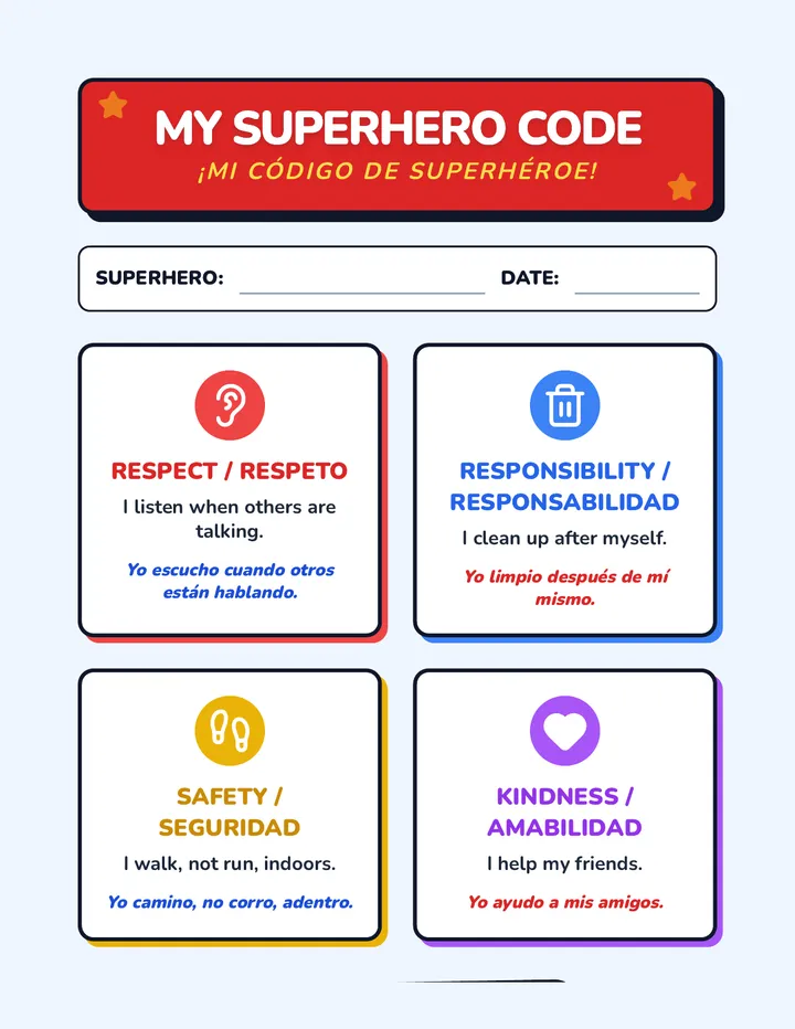 Superhero Code Handout