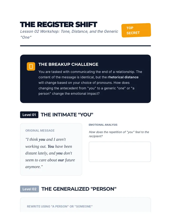 Register Shift Workshop