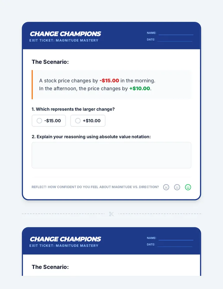 Change Champions Exit Ticket