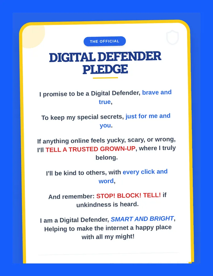 Digital Defender Pledge Poster