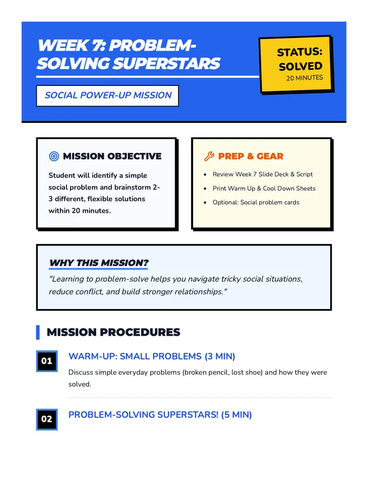 Problem-Solving Lesson Plan