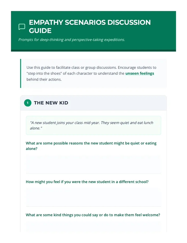 Empathy Scenarios Discussion Guide