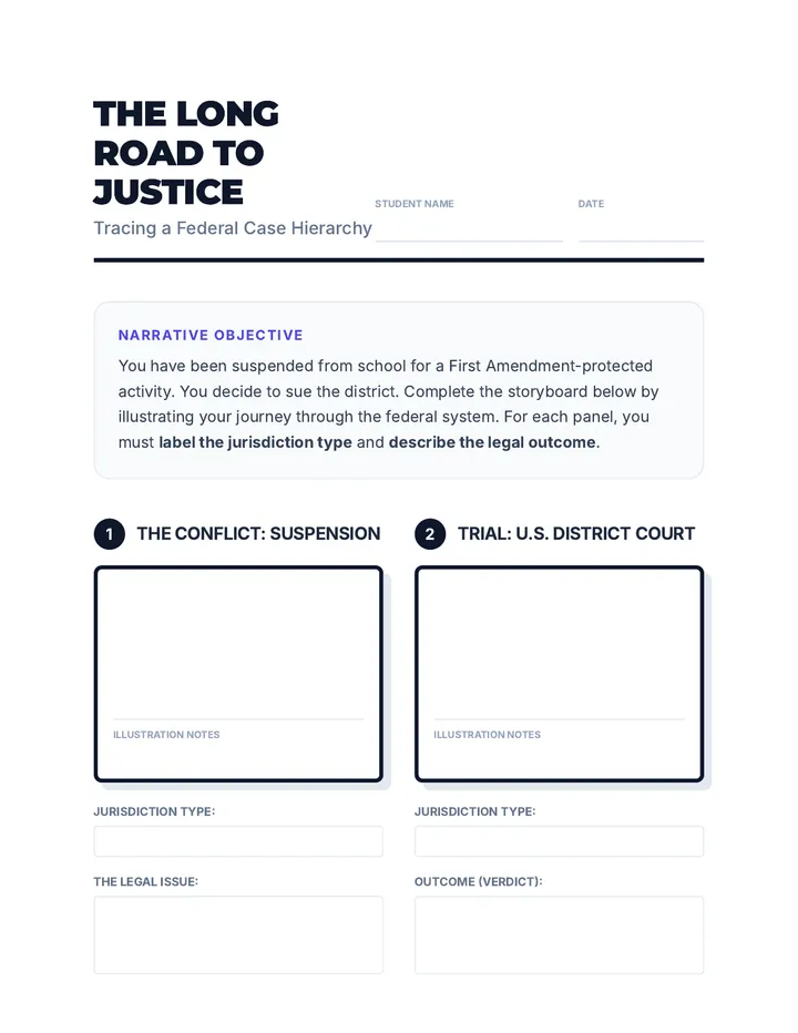 Justice Storyboard Template