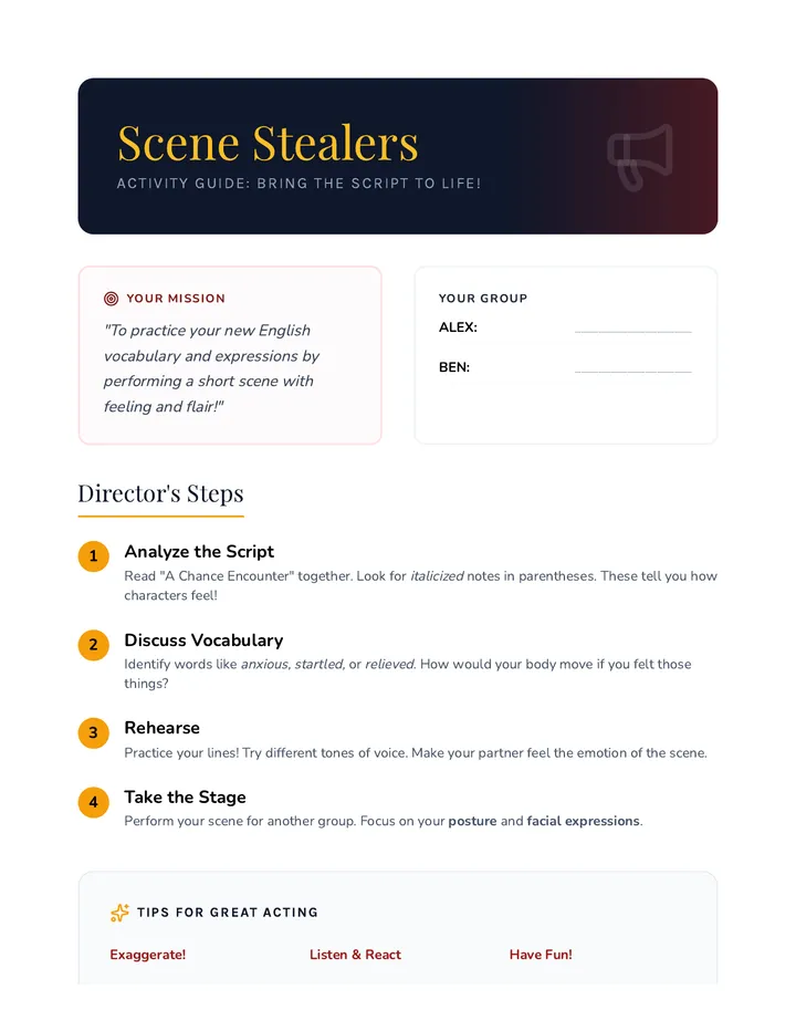 Scene Stealers Activity