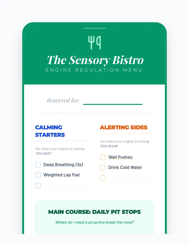 Sensory Menu Project