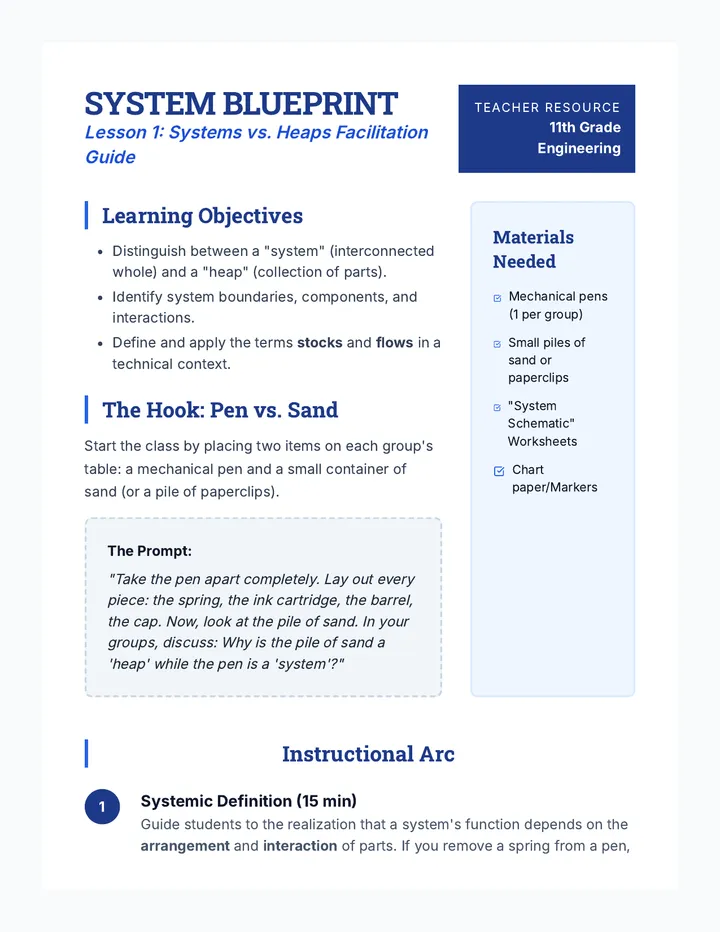 System Blueprint Teacher Guide