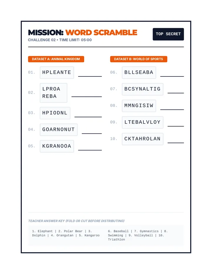 Mission Challenge Cards