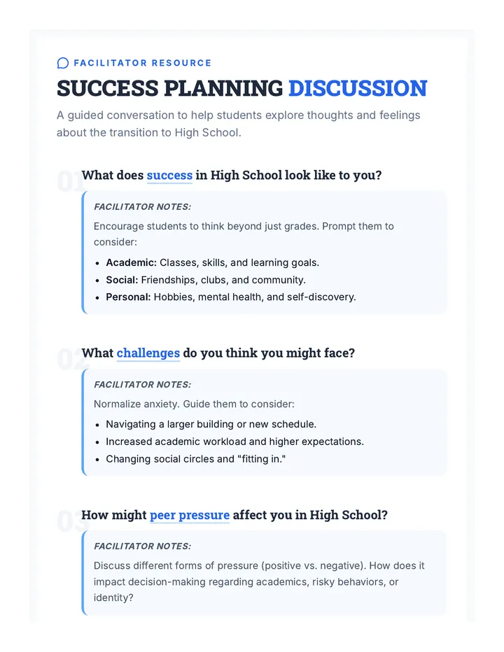 Success Planning Discussion Guide