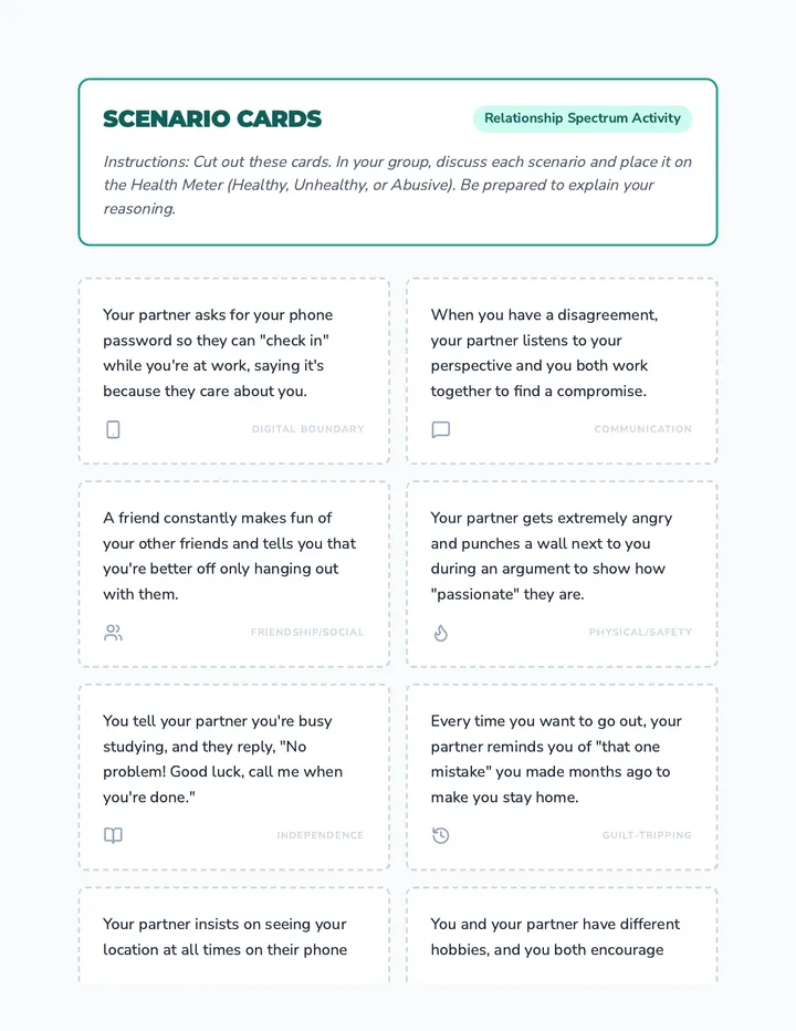 Health Meter Cards
