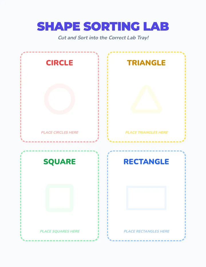Shape Sorting Lab Activity