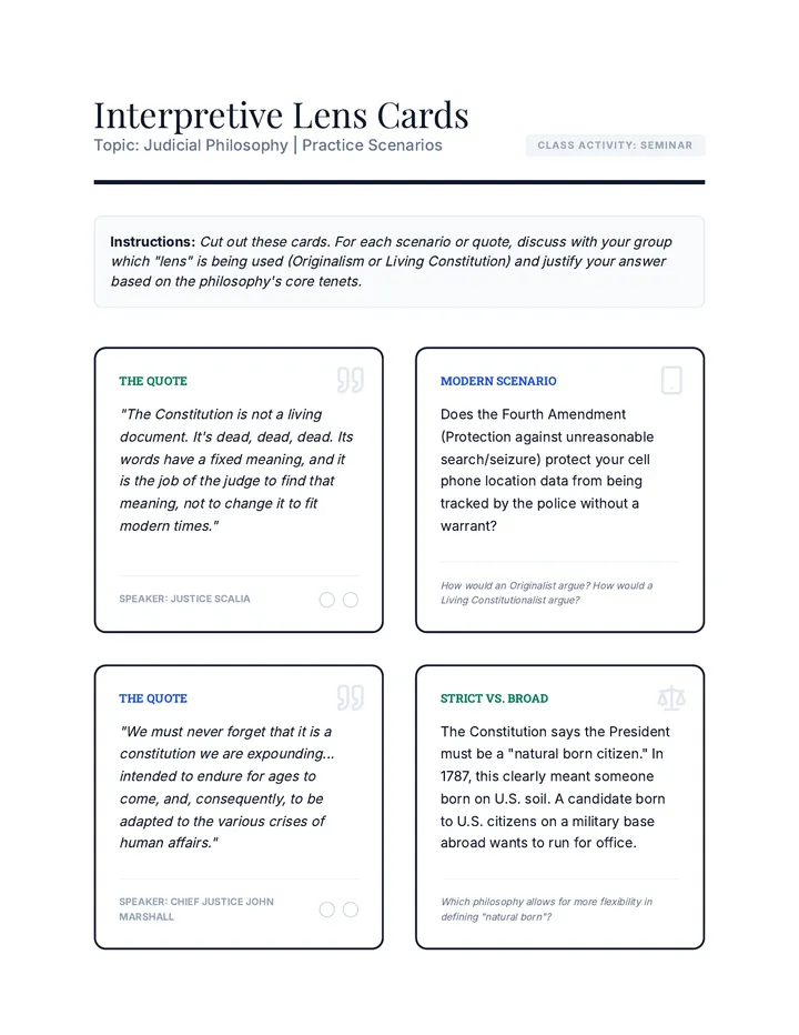 Interpretive Lens Cards