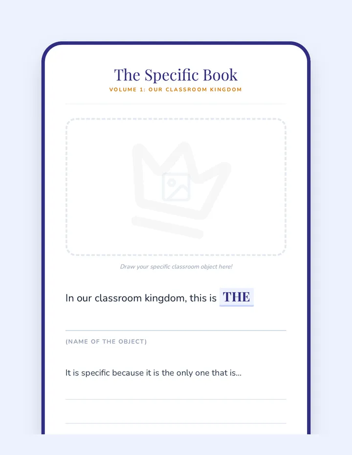 Specific Book Template