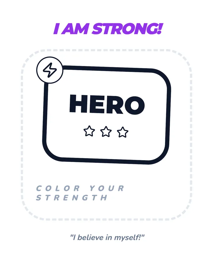 Self Esteem Coloring Pages