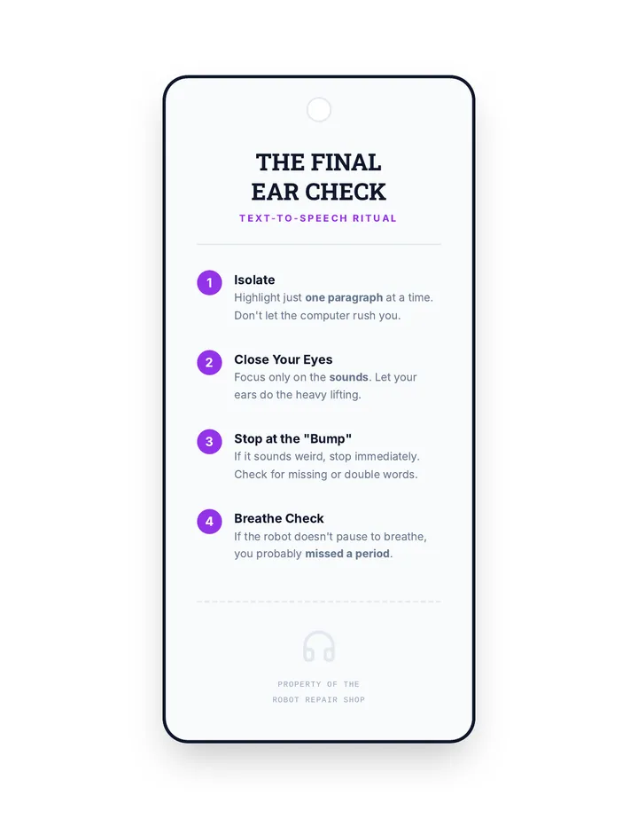 Ear Check Bookmark