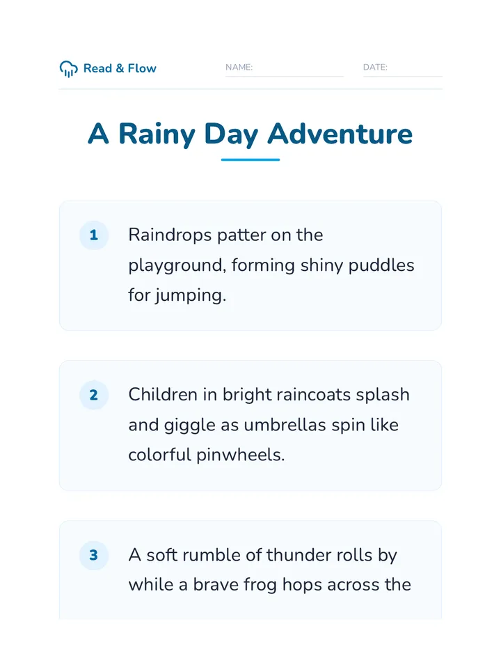 A Rainy Day Adventure Reading