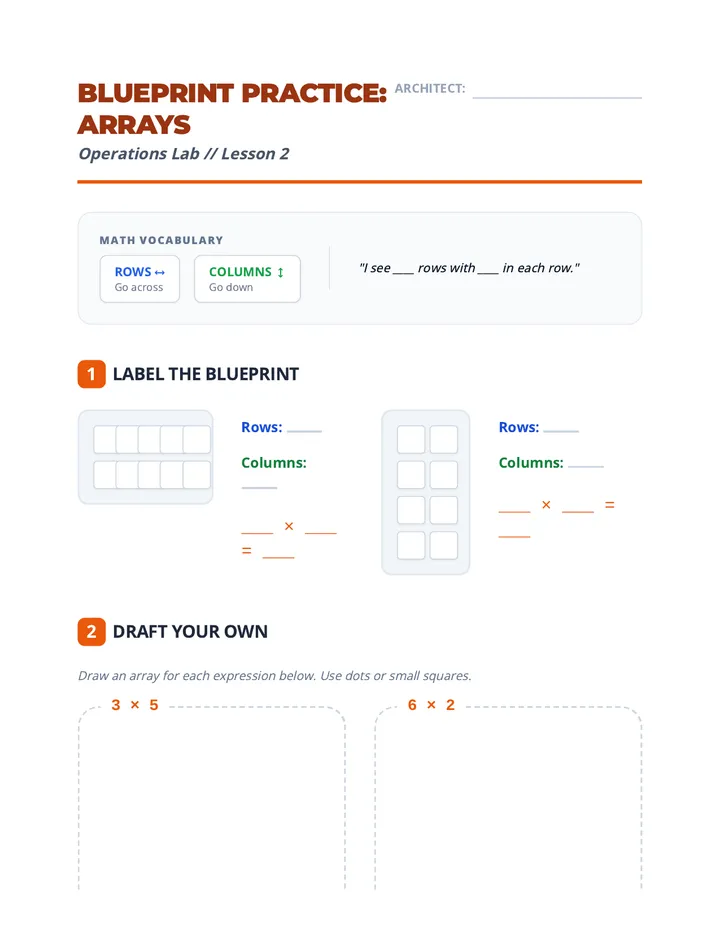 Array Architecture Worksheet