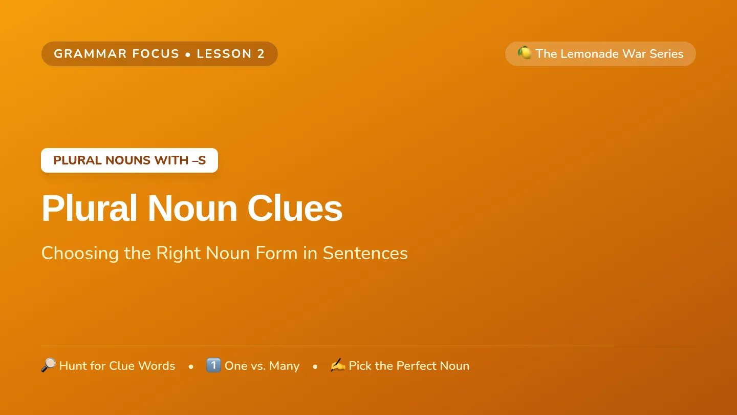 Plural Noun Clues Slides