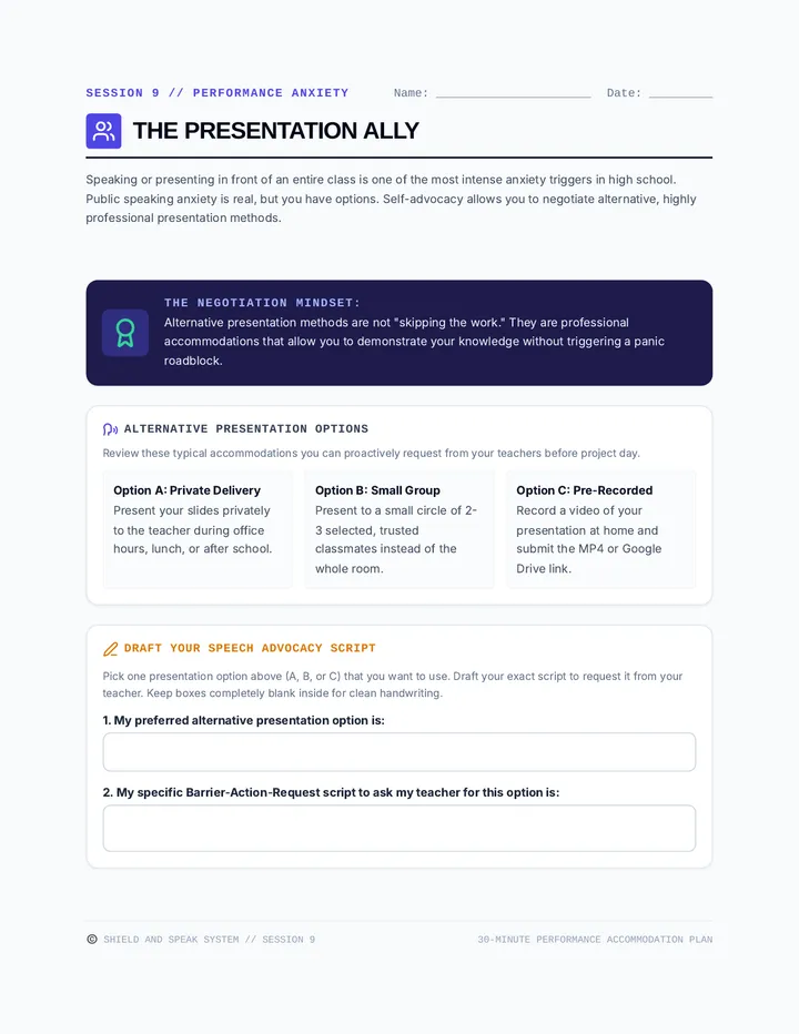 Presentation Ally Worksheet