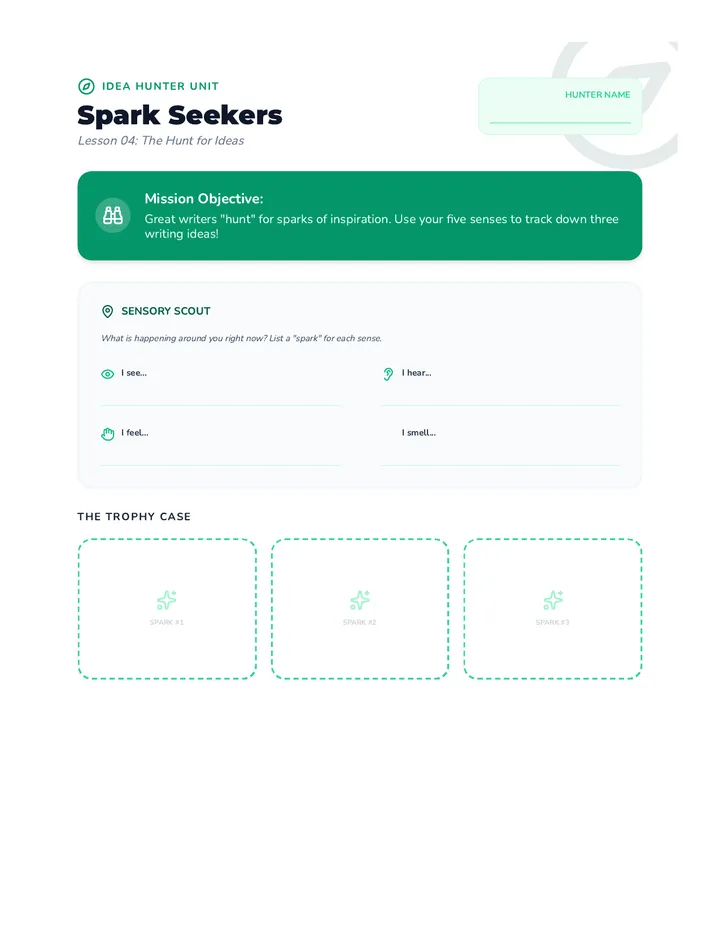 Spark Seekers Practice Pack