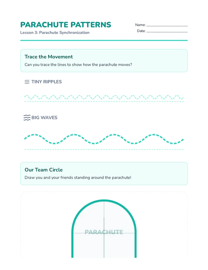 Parachute Pattern Activity Sheet
