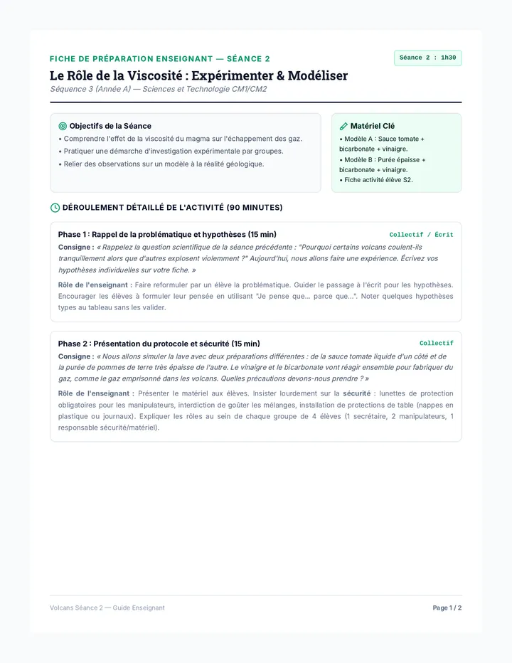 Fiche Prép Volcans Séance 2
