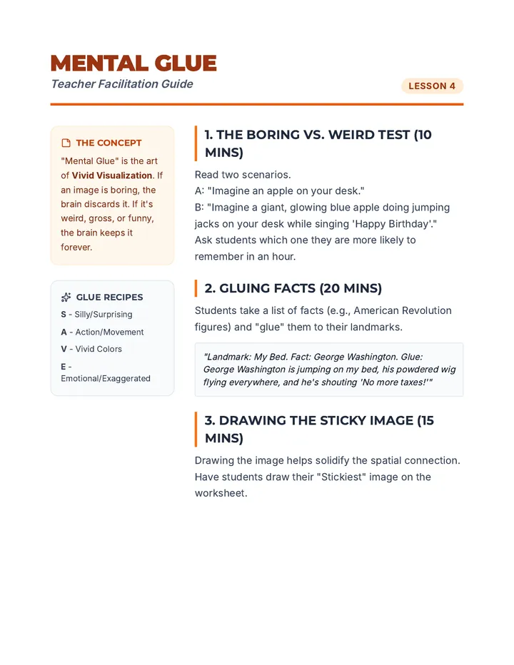 Mental Glue Teacher Guide