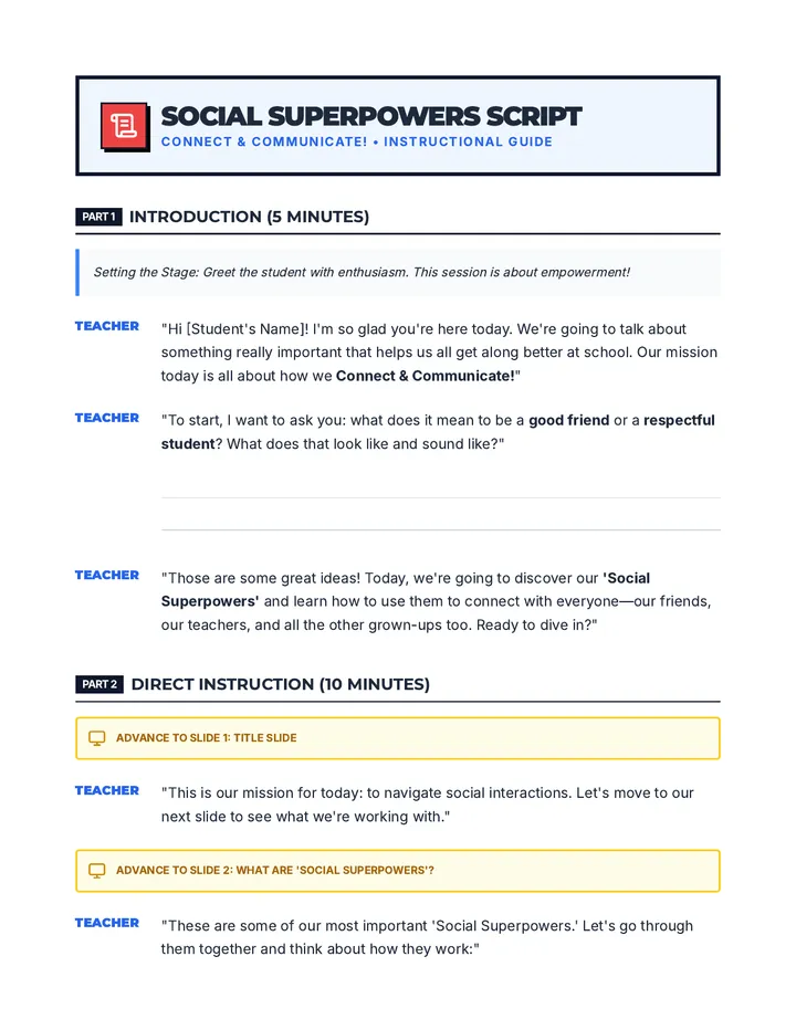 Social Superpowers Script