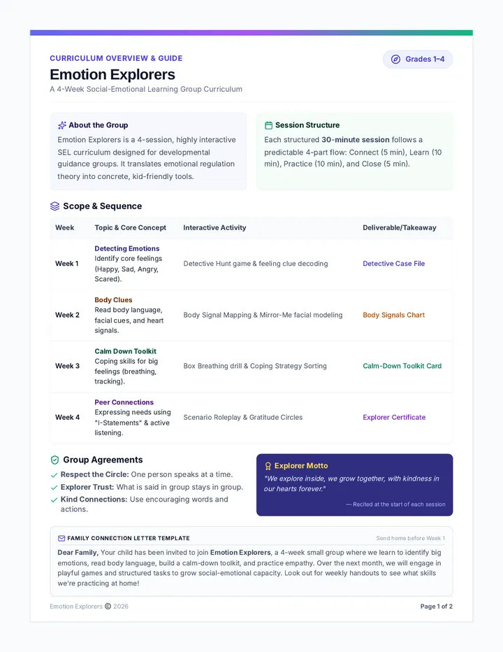 Emotion Explorers Overview Guide