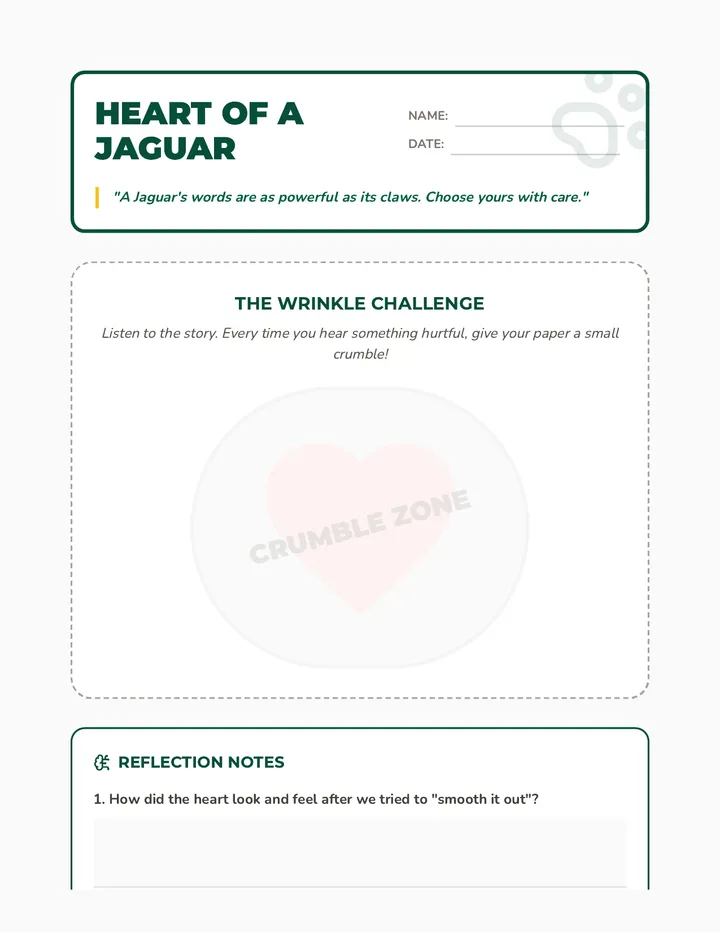 Heart of a Jaguar Activity
