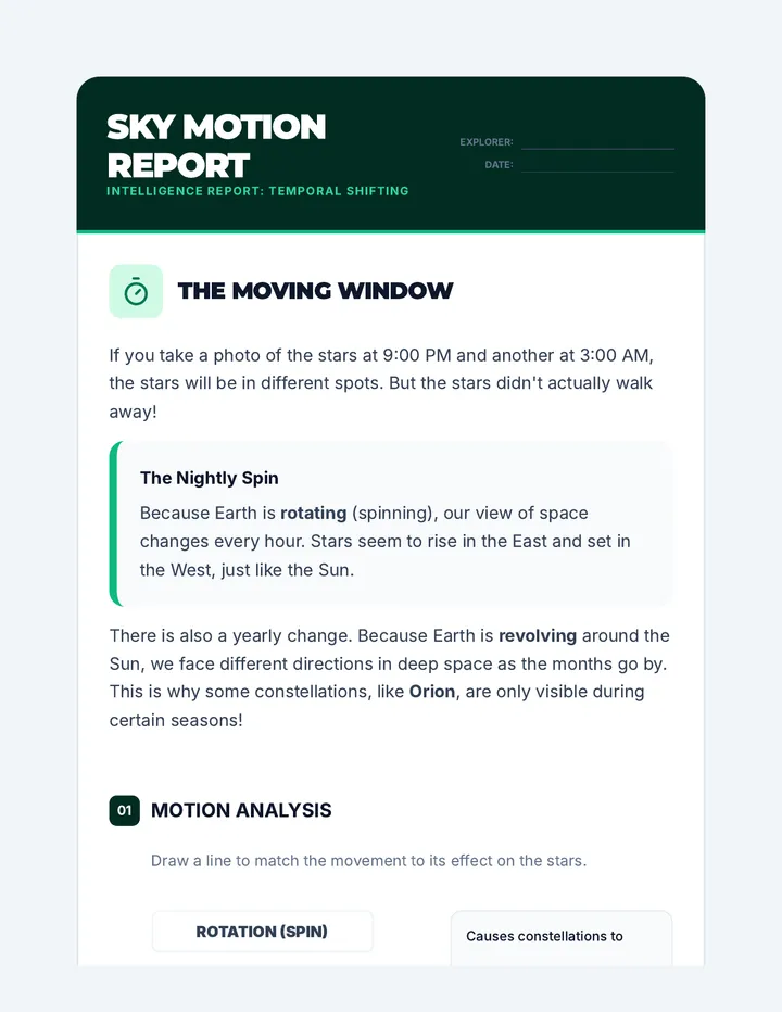 Shifting Skies Worksheet