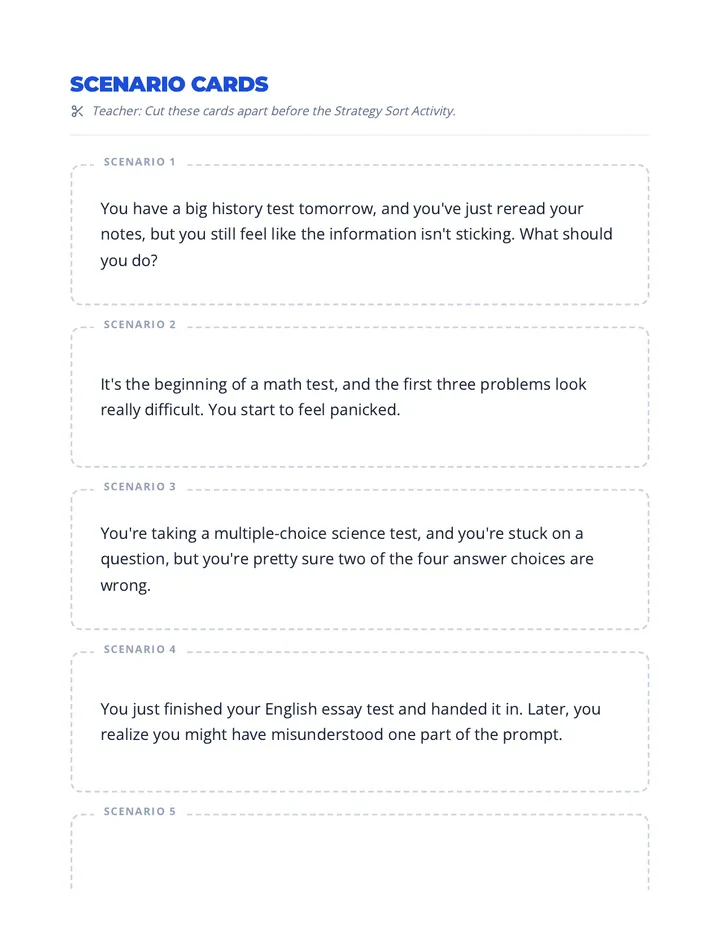Scenario Cards