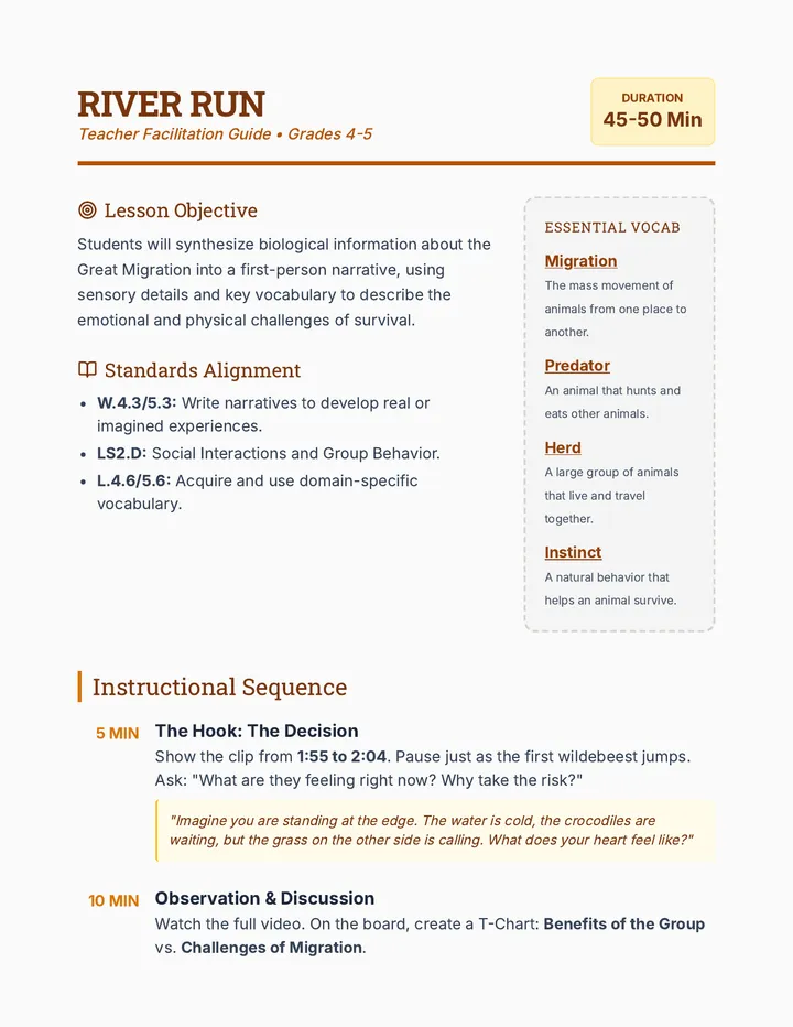 River Run Teacher Guide