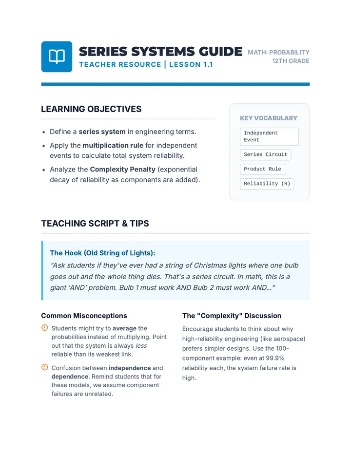 Series Systems Teacher Guide