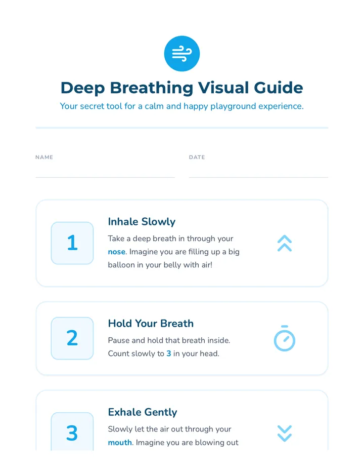 Deep Breathing Visual Guide Activity