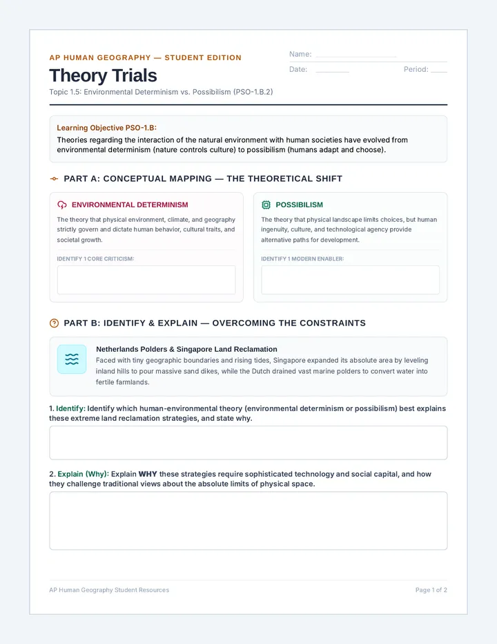 Theory Trials Worksheet