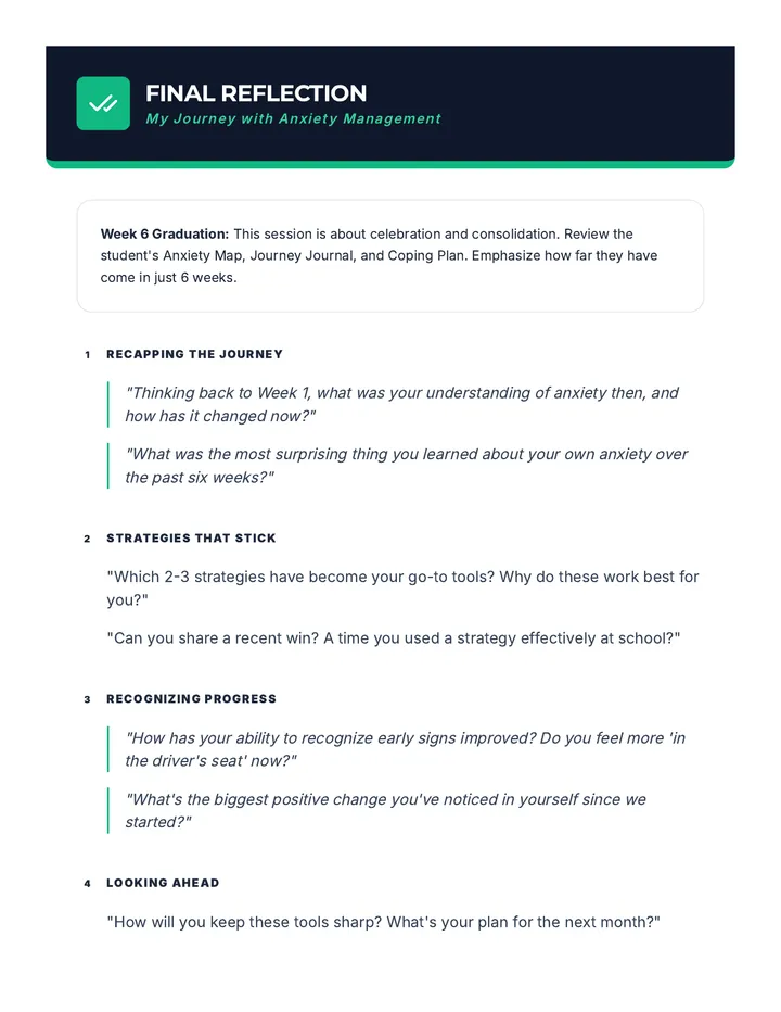 Final Reflection Discussion Guide