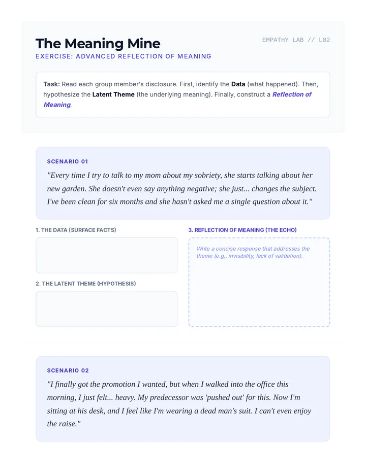 Meaning Mine Worksheet