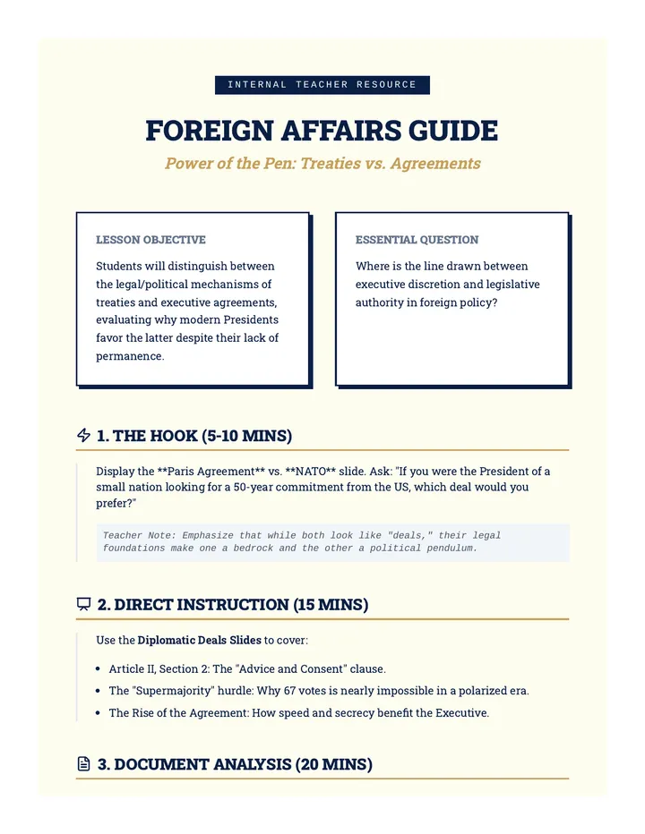 Foreign Affairs Teacher Guide