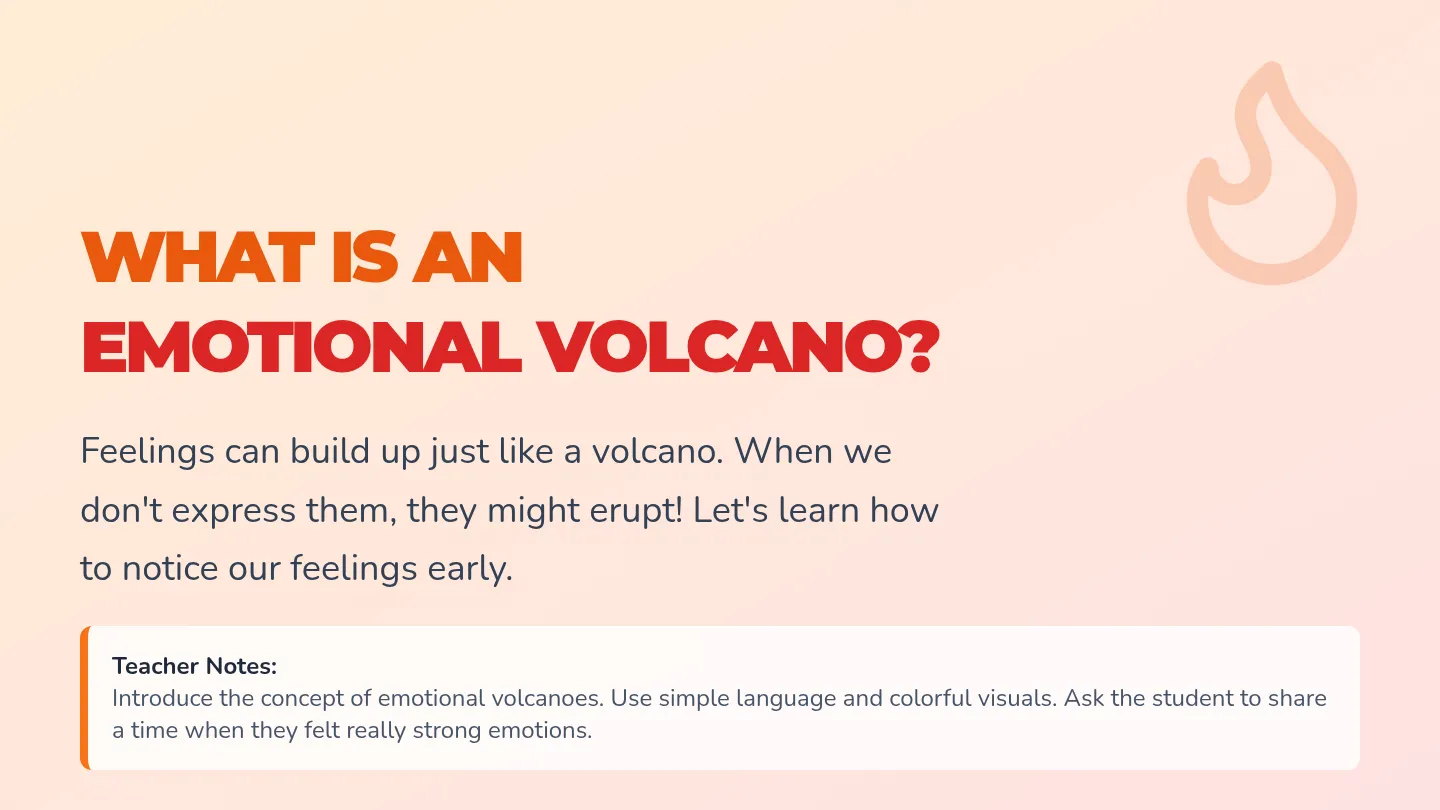 Managing Emotional Volcanoes Slides