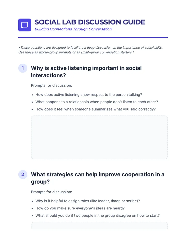 Social Lab Discussion Guide