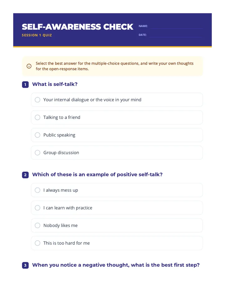 Self-Awareness Quiz