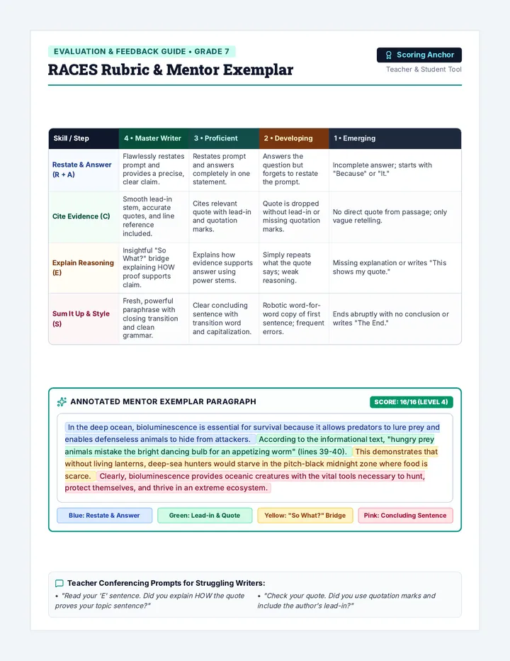 RACES Scoring Rubric Guide