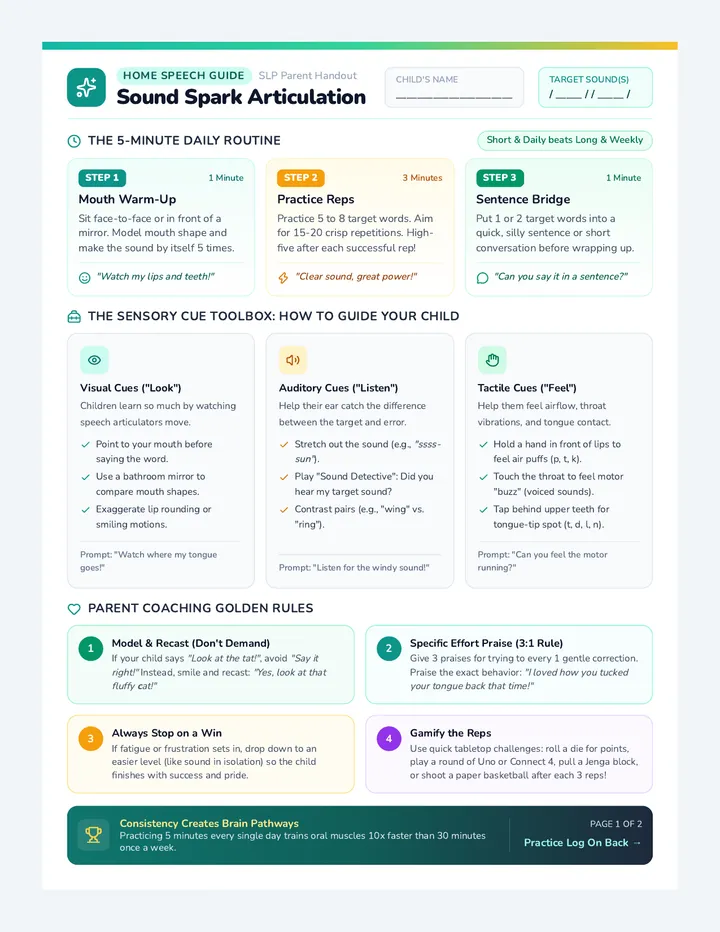 Sound Spark Practice Handout