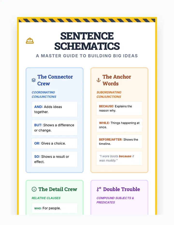 Sentence Schematics Anchor Chart
