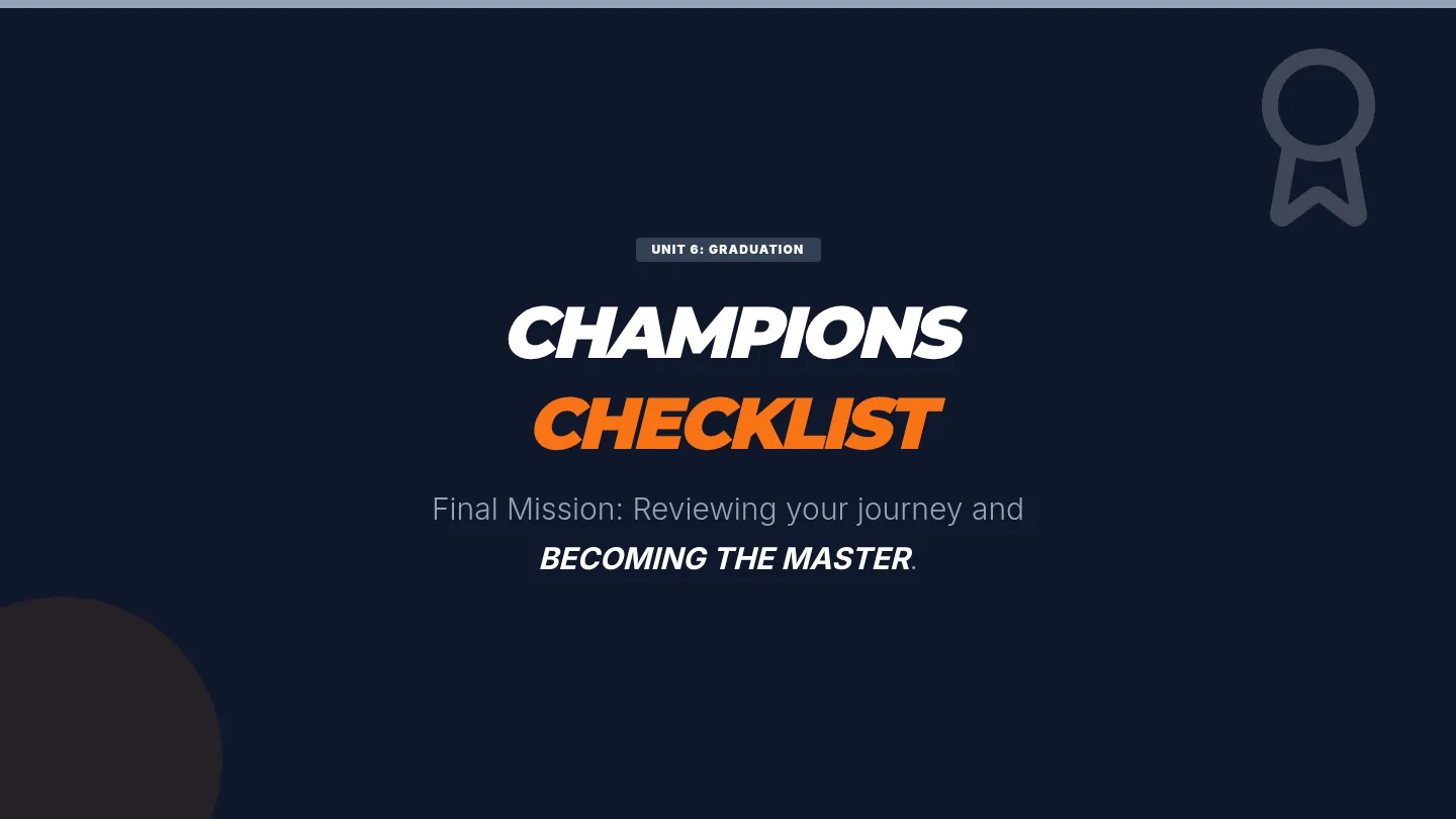Champions Checklist Slides