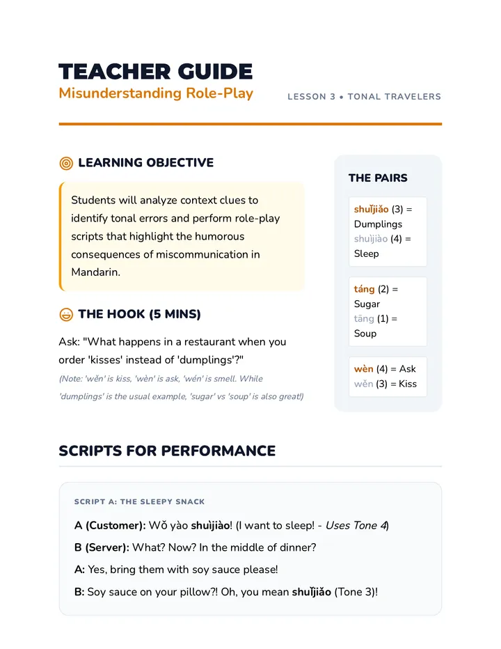 Misunderstanding Teacher Guide